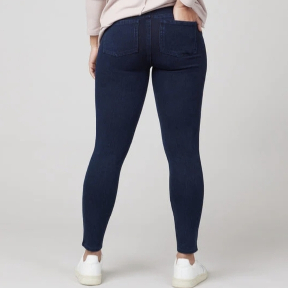 SPANX Jean-ish Ankle Leggings Pull-On Hidden Core Shaping Stretch Jeans - Sz XLP - Picture 3 of 16